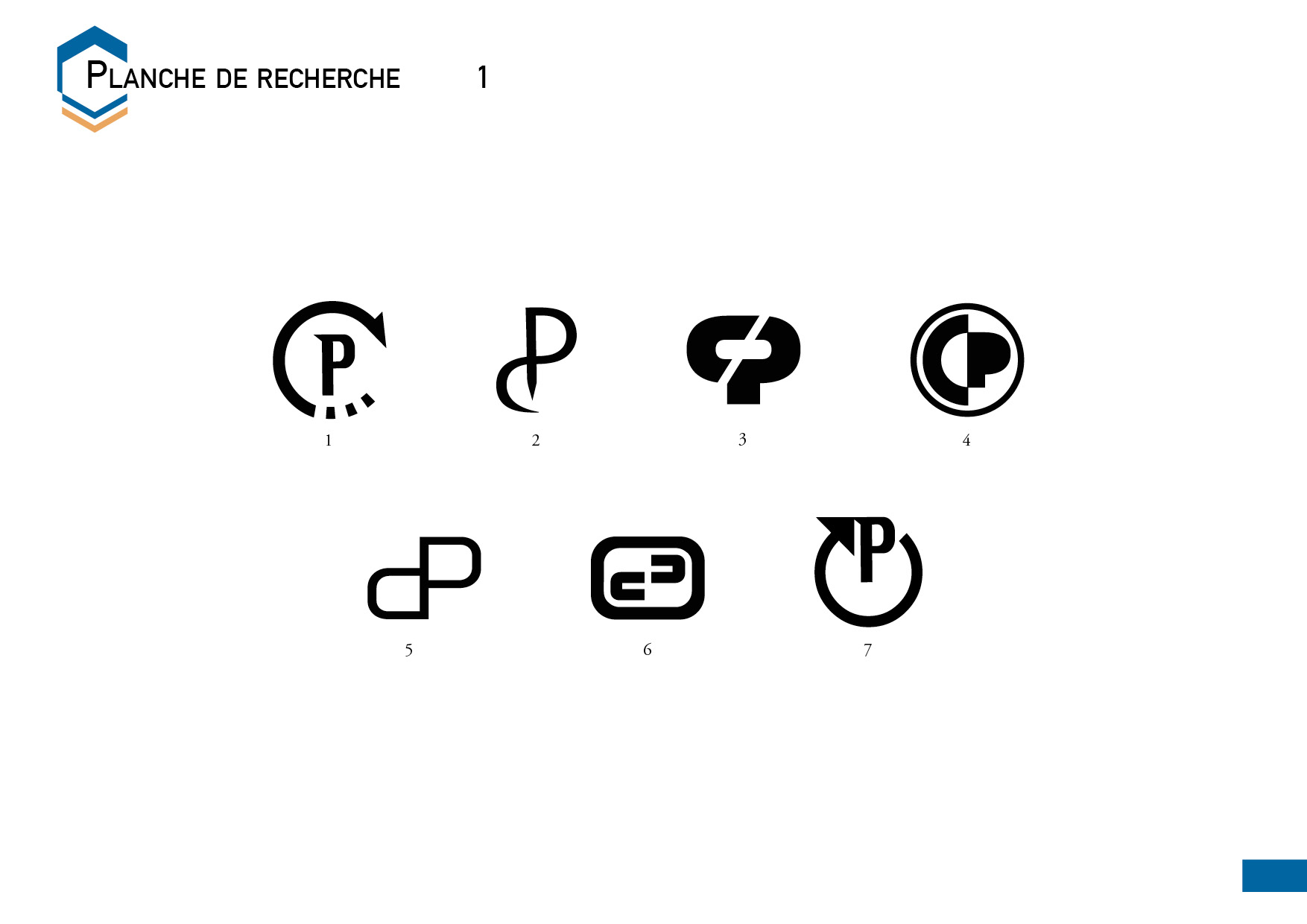 Planche de recherche de mon identité visuelle